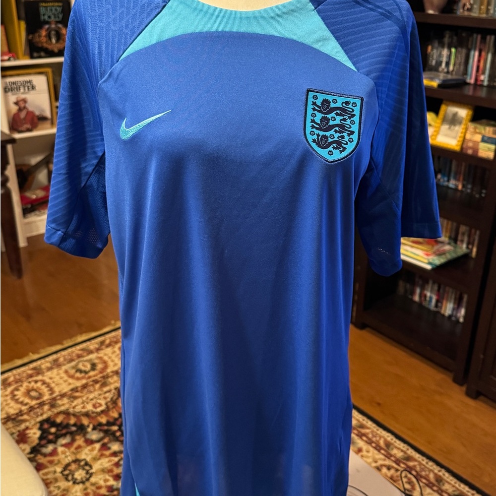 Nike Blue England football kit Jersey 3 lions